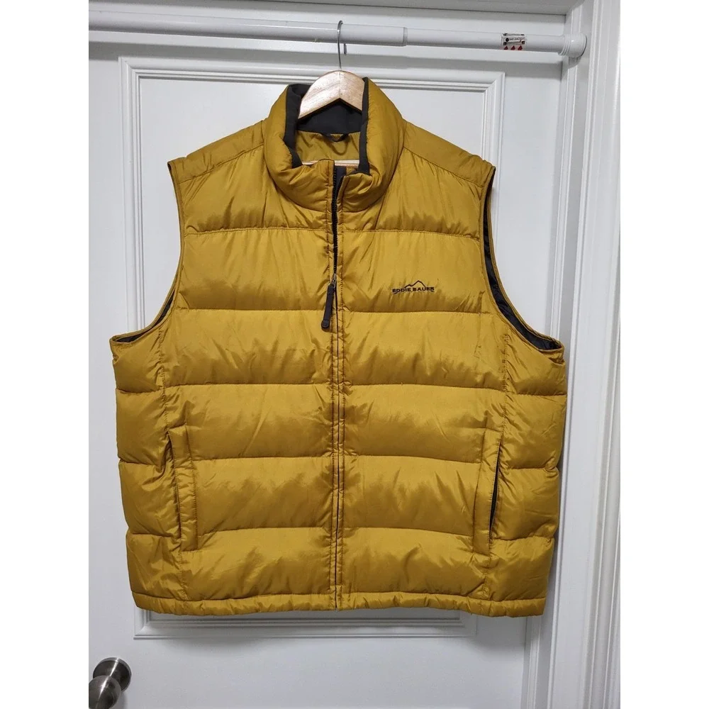 Eddie Bauer Premium Goose Down Full Zip Puffer Vest Unisex Sz 2X